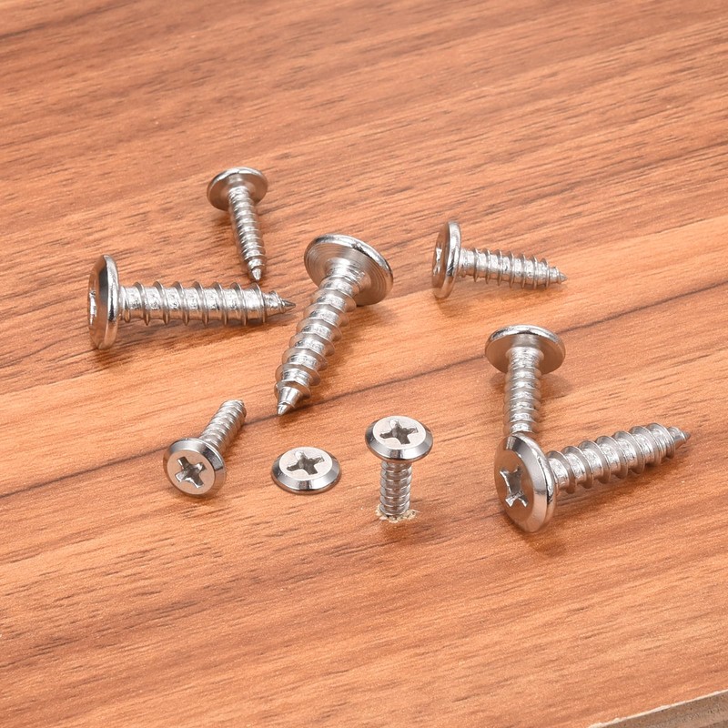 QUARKZMAN M4x30mm Flachkopf-Kreuzschlitz-Antrieb Selbstbohrende Schrauben, 304 Edelstahl Kreuzantrieb Befestigungsschrauben, Silber,