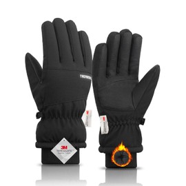 TRENDOUX - Guantes de esquí de invierno para niños: guantes de nieve 100% impermeables para niño y niña, cálido Thinsulate con visualización táctil antideslizante, guantes para clima frío para niños y