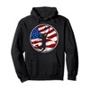 Four Square American Flag - Vintage Four Square Pullover Hoodie