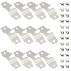Ruidee Pack of 50 Picture Frame Hangers Set 47 mm Small Picture Frame Hanger with Screws Photo Frame Hanging Hook Holder Made of Stainless Steel for Picture Frames (C-XG/Silver)