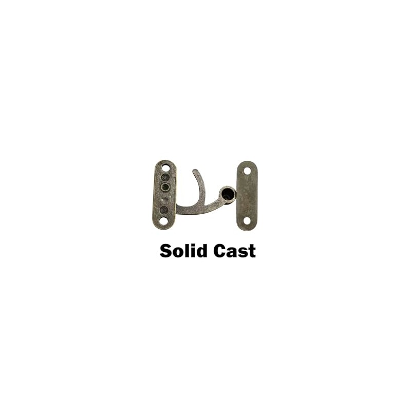 QCAA Zinc Die Cast Hook HASP Latch, Vintage Style, Right