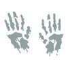 VWAQ Bloody Hands Decal Scary Stickers Window Decal (Silver)