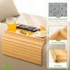 GEHE Sofa Arm Tray Bamboo Sofa Tray Table for Couch,