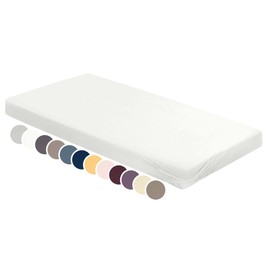 liebling Jersey Elastane Fitted Sheet 90 x 200-100 x 220 cm, Fitted Sheet Made of 95% Cotton, 5% Elastane for Mattresses up to 30 cm Height, Elasticated Edging, Oeko-Tex, Washable at 60 Degrees, White