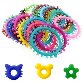 Dental Orthodontic Ligature Ties O-rings Multi-color Cat Flower Mouse Shape Rubber Bands Cartoon 1000Pcs for Homes, Beauty Salons and Clinics(Random Style）
