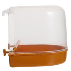 BUGUUYO Parrot Shower Tub Durable Bath Basin for Budgies Cockatiels and Birds Reduces Stress Increases Activity Materials Includes Water Injector