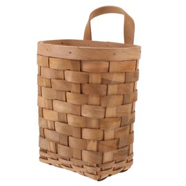 TOVINANNA Woven Storage Baskets for Kitchen Wall Hanging Organizer Door Hanging Basket Pantry Organiser Natural Wooden Storage Box