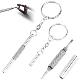 2 Stück Mini Brillen Schraubenzieher 3 in 1, Kleines Schraubenzieher für Sonnenbrillen, Schmuck und Uhren Reparatur