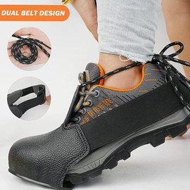 Steel Toe Covers for Shoes - Non-Slip Anti-Smash 1 Pair Composite Toe Insert | Ball-of-Foot Cushions With Elastic Straps for Labor Walking Slippers Sock Strap Family Friends