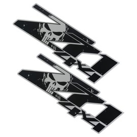 2Pc Z71 4x4 Decals Stickers Bed Side Replacement for 2007-2013 Silverado 1500HD 2500 HD (Black Gray)