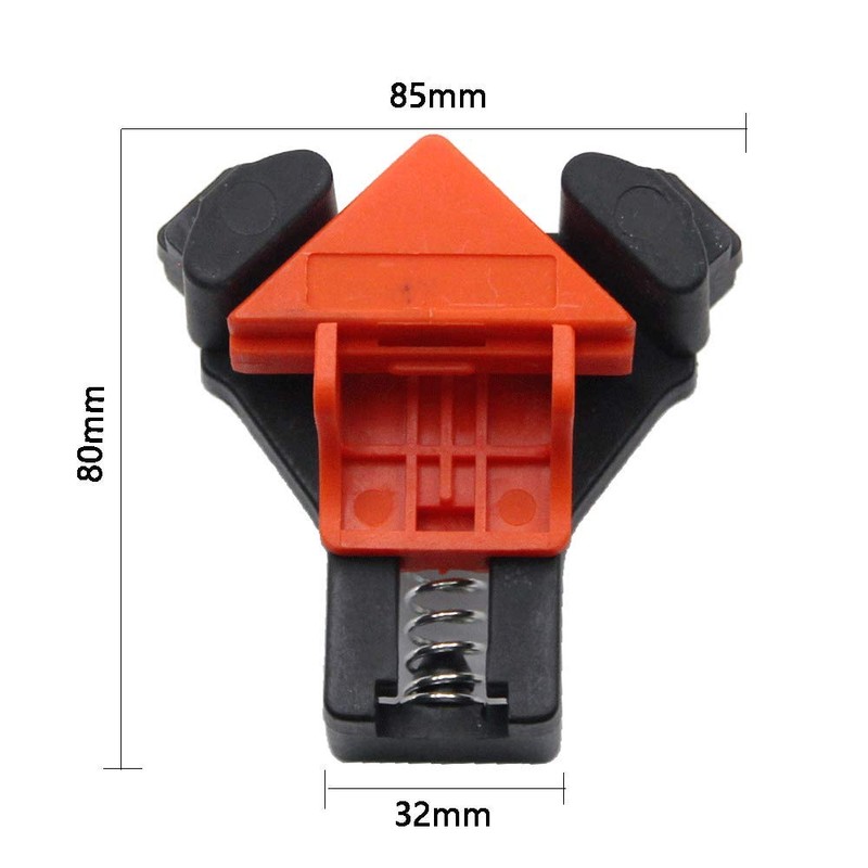 4pcs NUZAMAS Right Angle Clamps 5-22mm, Spring Load, 90 Degrees