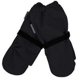 Mikk-line PU rain mittens with fleece lining, Oeko-Tex Standard 100 certified, waterproof with a hydrostatic head of 8,000 mm, windproof and insulating, PFAS/fluoride free, black