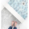 Tenedos Marbella Azul and Bianco Scallop Fishscale Textured Porcelain and