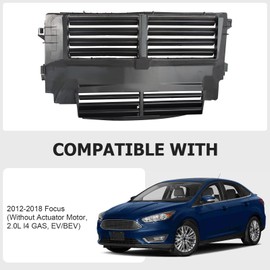 Front Active Radiator Grille Shutter Compatible with 2012-2018 Focus W/o Actuator Motor 2.0L BATTERY EV, Radiator Grill Air Shutter Control Assembly CM5Z8475A ATPP5220112009 CM5Z-00810-A