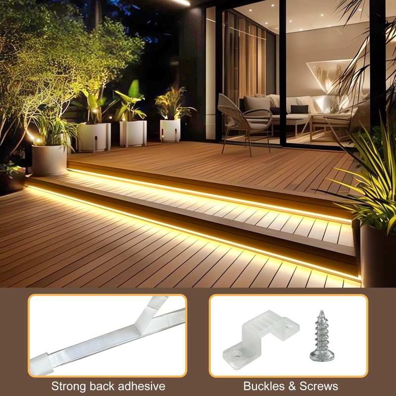 echosari LED Strip Lights Battery Operated 9.8ft 90 LED Strip