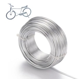 12 Gauge 2mm Silver Aluminum Craft Wire,100 Ft/30m Bendable Metal Crafting Wire for Sculpting,Bike Modelling Skeleton Crafting Floral Making Wire,Jewelry Making Wire,Binding Wire for Xmas Wreath Wire