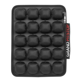 GRAND PITSTOP Motorcycle Air Seat Cushion with Inflatable Bubble Air Pads with Breathable Mesh Cover & Non-Skid Bottom Compatible for Pillion seat of Motorcycle