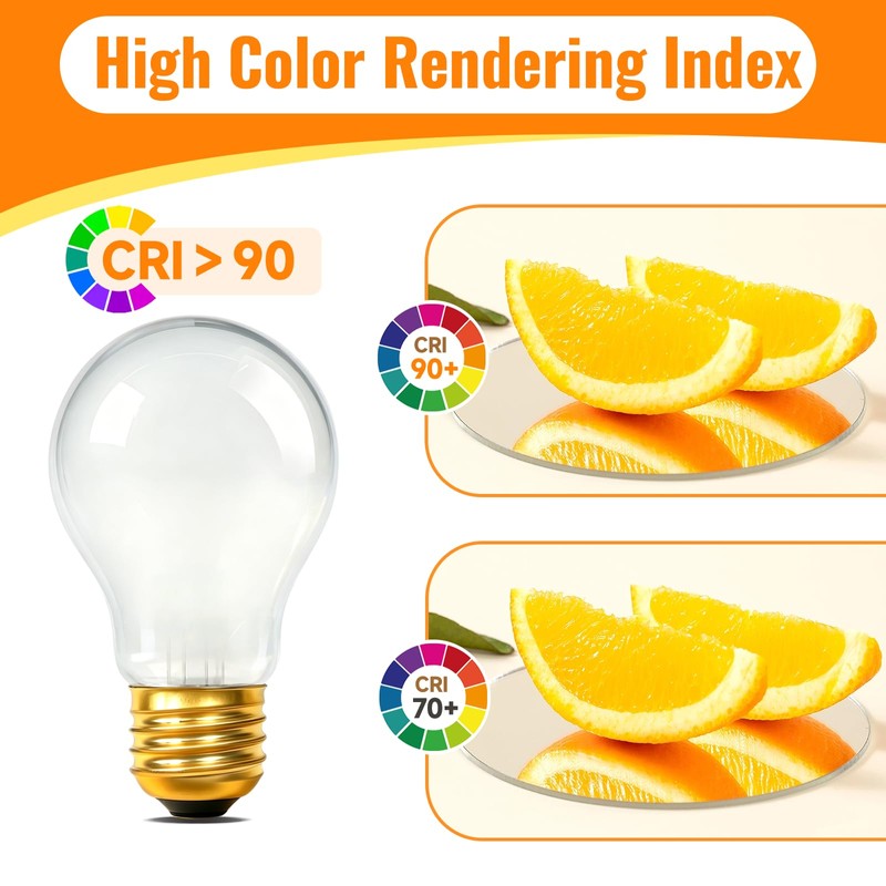 Blakapoo 100 Watt Incandescent Light Bulbs, A19 100W Frosted Light
