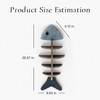 HPZIHYNAP Rustic Wooden Fish Floating Shelf, Unique Fishing Decor Wall