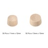uxcell 1/2 Inch and 7/16 Inch Wood Button Top Plugs