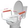 R&T Toilet Seat Riser 2'' Raised Seat with Removable Padded