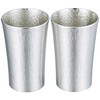 大阪錫器 おしゃれ 錫 ビアカップ タンブラー 銀 φ6.5×H10cm 200cc シルキーシリーズ スタンダード