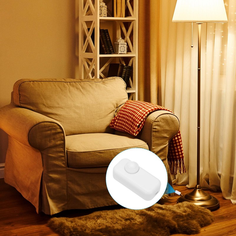PATIKIL Inline Lamp Switch, Rotary Dimmer LED Light Controller Brightness