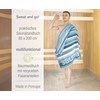 Lashuma Riga Wellness Beach Towel XXL Stripes Blue Bath Towel