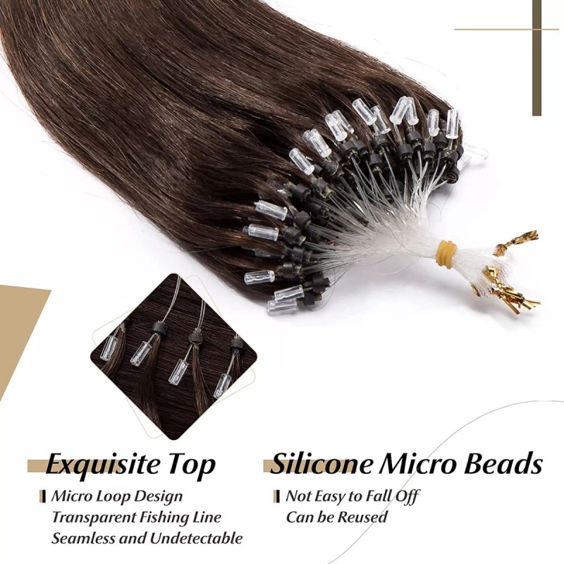 MARCA PROPIA Extensiones De Cabello Real 22in Marrón Medio 50gr