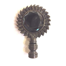 Finial Showcase Antique Brass Smokey Topaz  Finial  Decoration High Quality All Metal Beautiful.