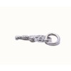 Fancy Skeleton Key Charm Pendant .925 Sterling Silver