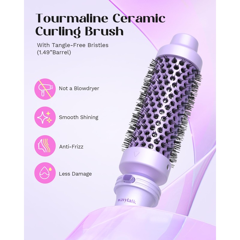 Wavytalk 5 in 1 Curling Iron,Curling Wand Set with Curling