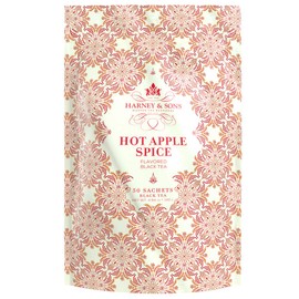 Harney & Sons Hot Apple Spice | Bag of 50 Sachets, Black Tea w/ Apple Flavors