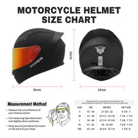 Motorcycle Full Face Helmet for Unisex-Adults DOT Approved WS-609 Motorbike Street Bike Racing Helmets with Visor and Anti-Fog Film（Matte Black-R,XL