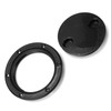 Boat Hatch Deck Plate, 4in Black Round Non Slip Inspection