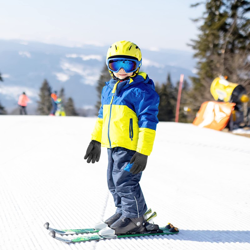 QKURT Kids Ski Gloves, Waterproof Insulated Snow Gloves Windproof Outdoor