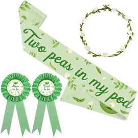 Two Peas in My Pod Twins Baby Shower Corsage Pins Set