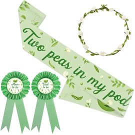Two Peas in My Pod Twins Baby Shower Corsage Pins Set