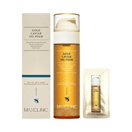 Home Shopping The same Max Clinic Oil Foam Cleansing Gold Caviar 1 110g+Sample / 홈쇼핑 동일 맥스클리닉 오일 폼 클렌징 골드 캐비어 대용량 110g 1개+샘플