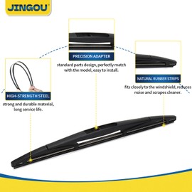 JINGOU 16 Inch Rear Wiper Blade Compatible with Honda Odyssey 2022-2005 Passport 2022-2019 Subaru Outback 2022-2020 Impreza 2011-2009 Forester 2005-2004 Back Windshield Wipers(16B)
