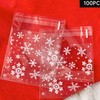 100pc Christmas Cellophane Bags - Small Cellophane Bags Self Seal
