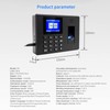 Eacam Intelligent Fingerprint Time Attendance Machine Fingerprint/Password with 2.4'' Display