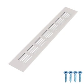 MroMax 11.81" x 1.97" (LxW) Air Vent Aluminum Alloy Square Ventilation Grille Cover 300mm x 50mm Rectangle Air Grille for Walls and Ceilings HVAC Cabinets 1Pc