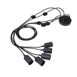 EmyTock Classic Spider pendent Lamps, Ajustable DIY Ceiling Spider Light E27, Rustic Chandelier, Industrial Hanging Light Dining Hall Bedroom Hotel Decoration, 5 Arms(Each with 2m Wire)