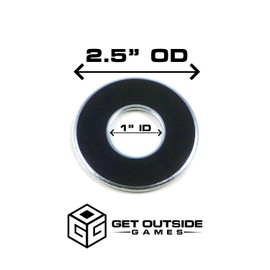 Get Outside Games 4 US Flag VVashers - Washer Toss Washer Board Game Washers (4 VVashers with Container)