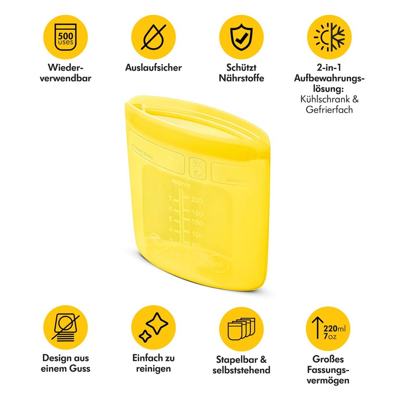 Medela Reusable Breast Milk Bags - Wide Mouth and Double