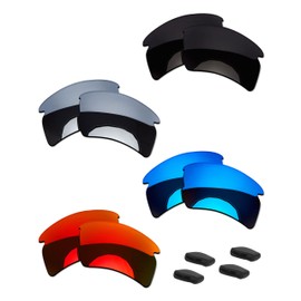 OOWLIT 4 Pairs Replacement Sunglass Lenses & Nose Pads Compatible with Oakley Flak 2.0 XL OO9188 Polarized