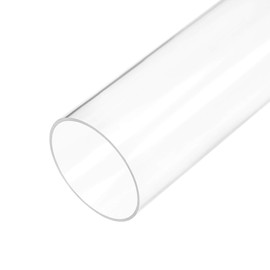 sourcing map Clear Rigid Acrylic Pipe 41mm ID x 45mm OD x 305mm Round Tube Tubing