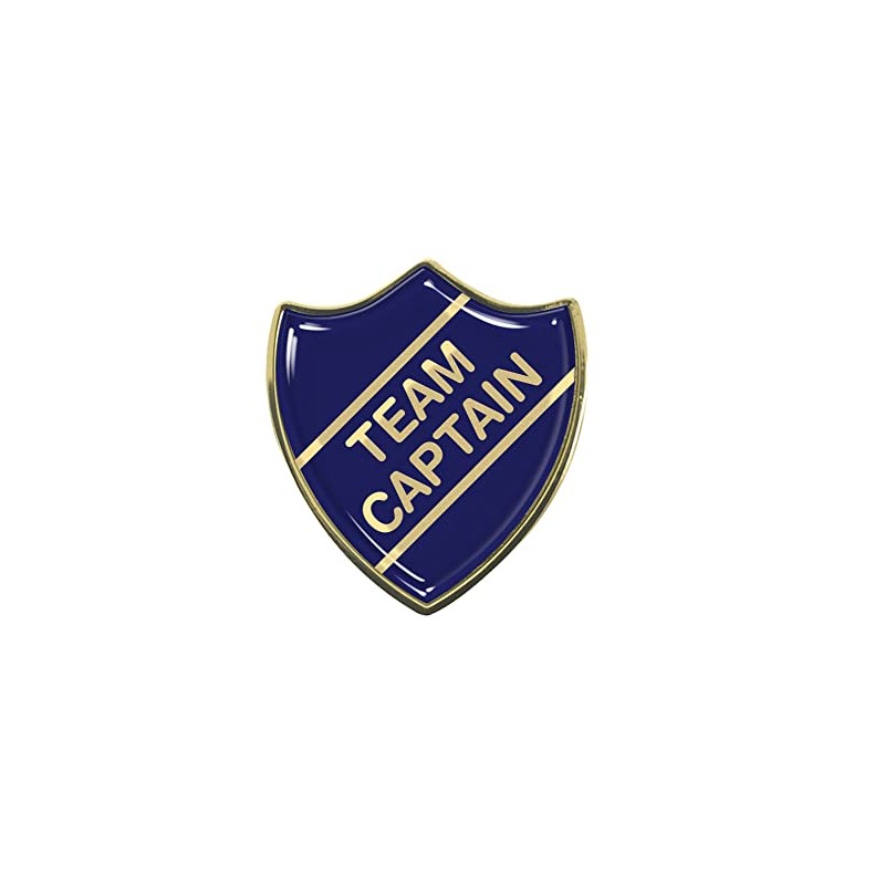 Team Captain Blue School Shield Badge