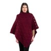 SAOL Aran Poncho 100% Merino Wool for Ladies with Buttons